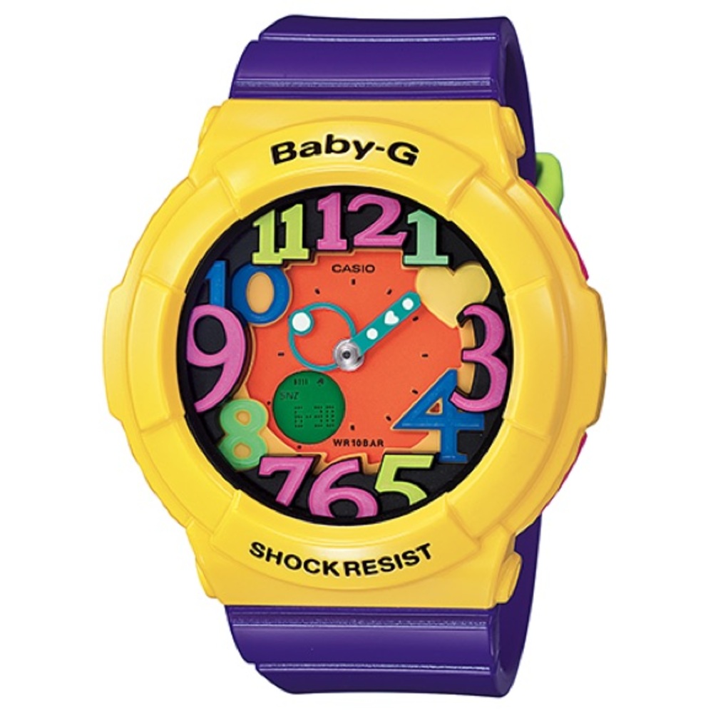 Casio Baby-G Yellow and Purple Women Watch